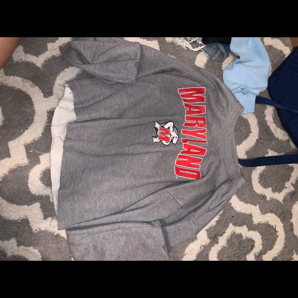 Cropped University of Maryland hoodie